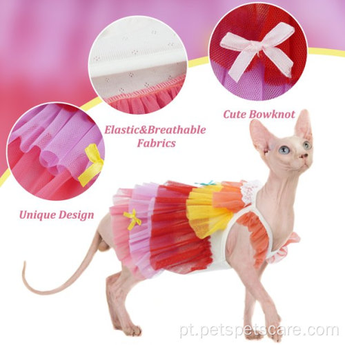 Vestido de cachorro saia doce para cães gatos